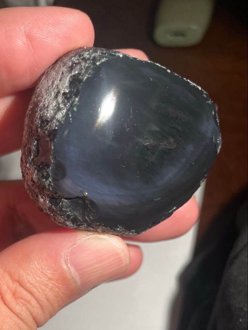 研磨品　十勝石玲瓏　ブルーオーロラ　レインボーオブシディアン
