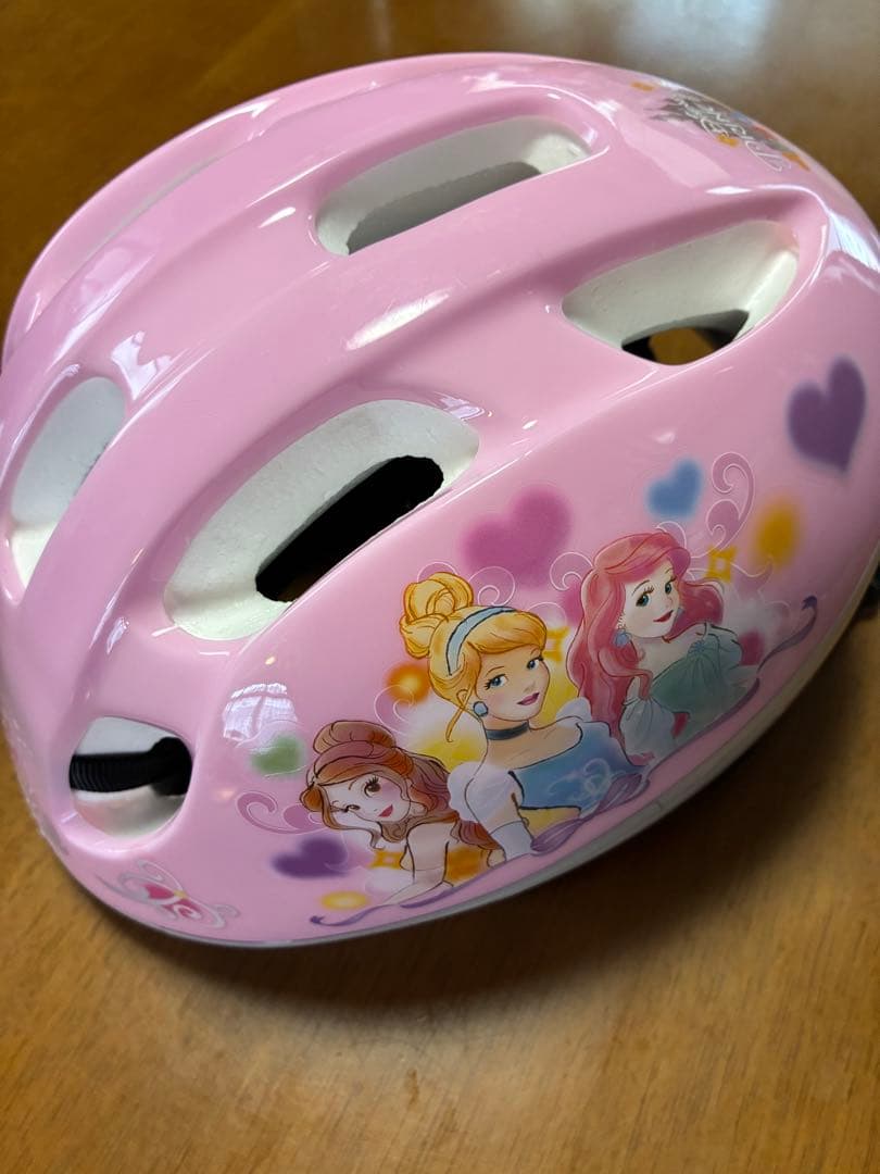 【URA】　ディズニープリンセス 18インチ自転車＆ヘルメット 補助輪付き