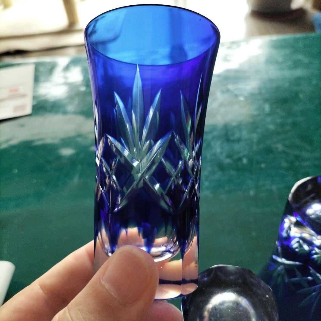 薩摩切子・色被せ切子５個セット