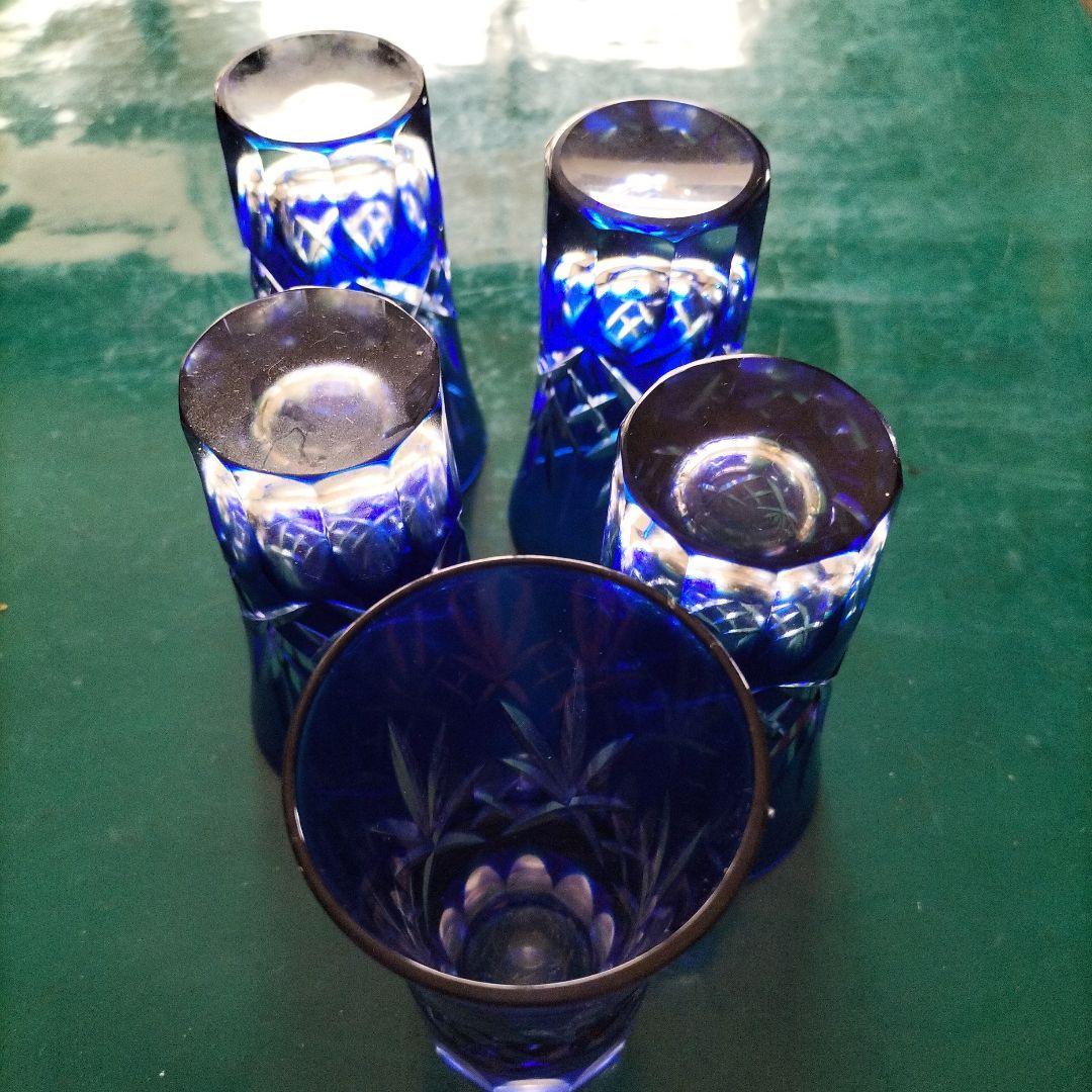 薩摩切子・色被せ切子５個セット