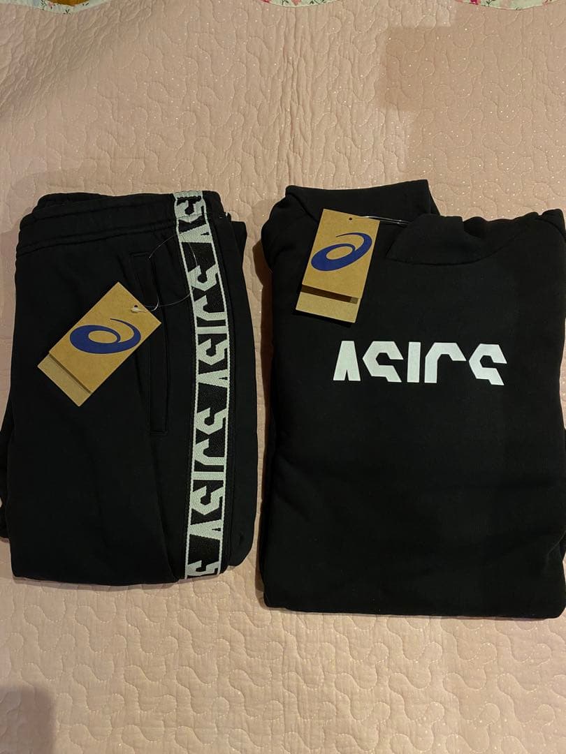 ASICS ジャージ上下セット アシックス CAフーディー パンツ ＸＬブラック