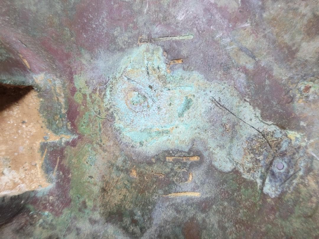 古青銅造 三足両耳 香炉 春秋戦国漢時代 高さ約31.5cm