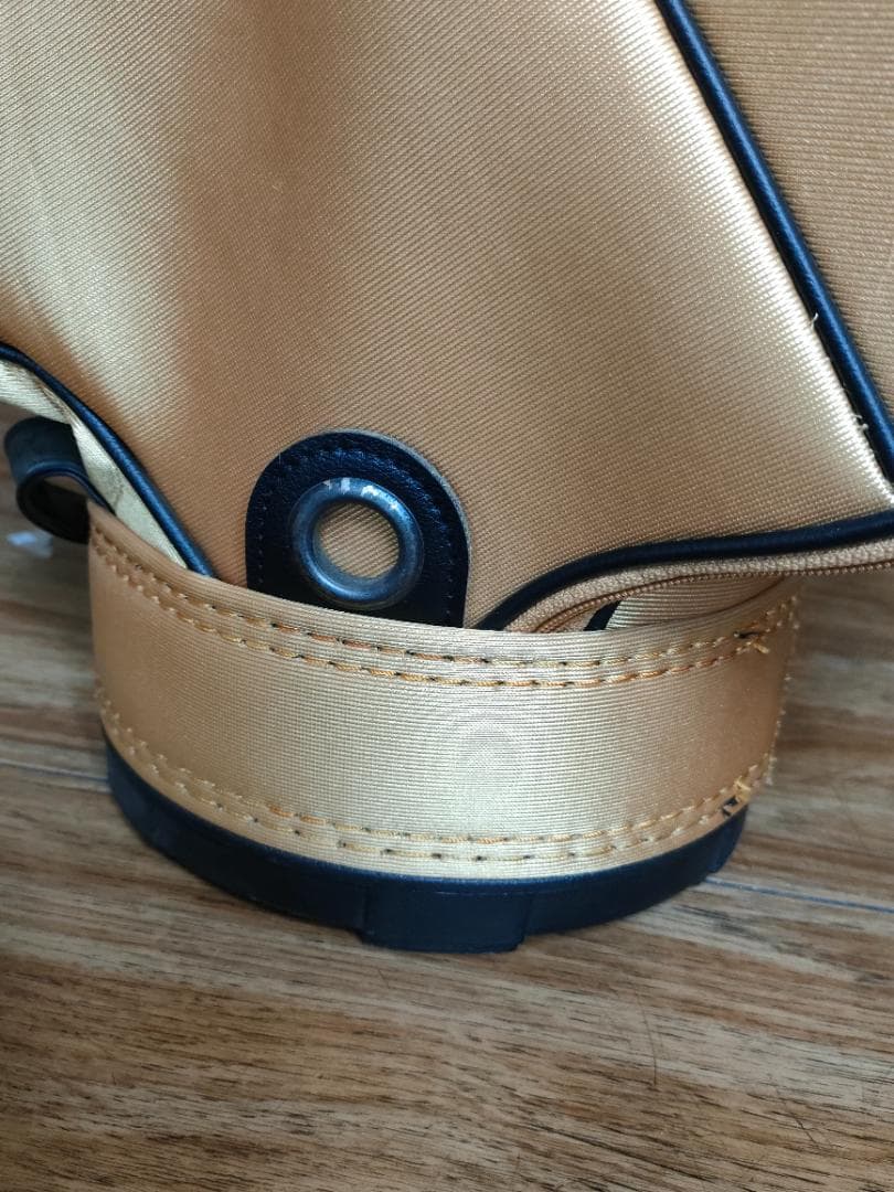 美品 ミッキー ディズニー キャディバッグ ゴールド Disney ゴルフバッグ