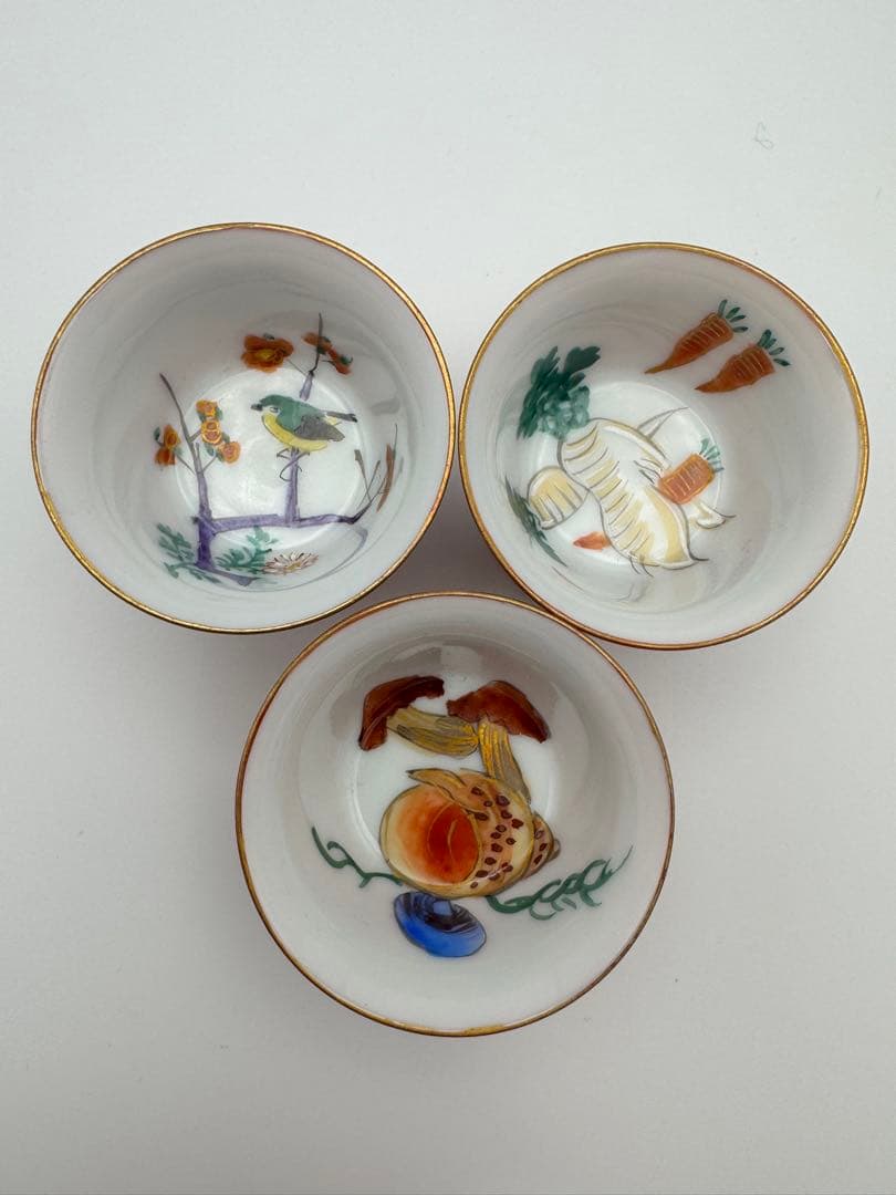 九谷焼　春画　盃　5つセット　アンティーク