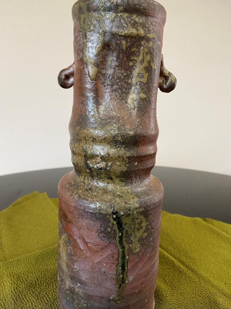 丹波立杭焼無形文化財 ／正元直作 造／ 花入