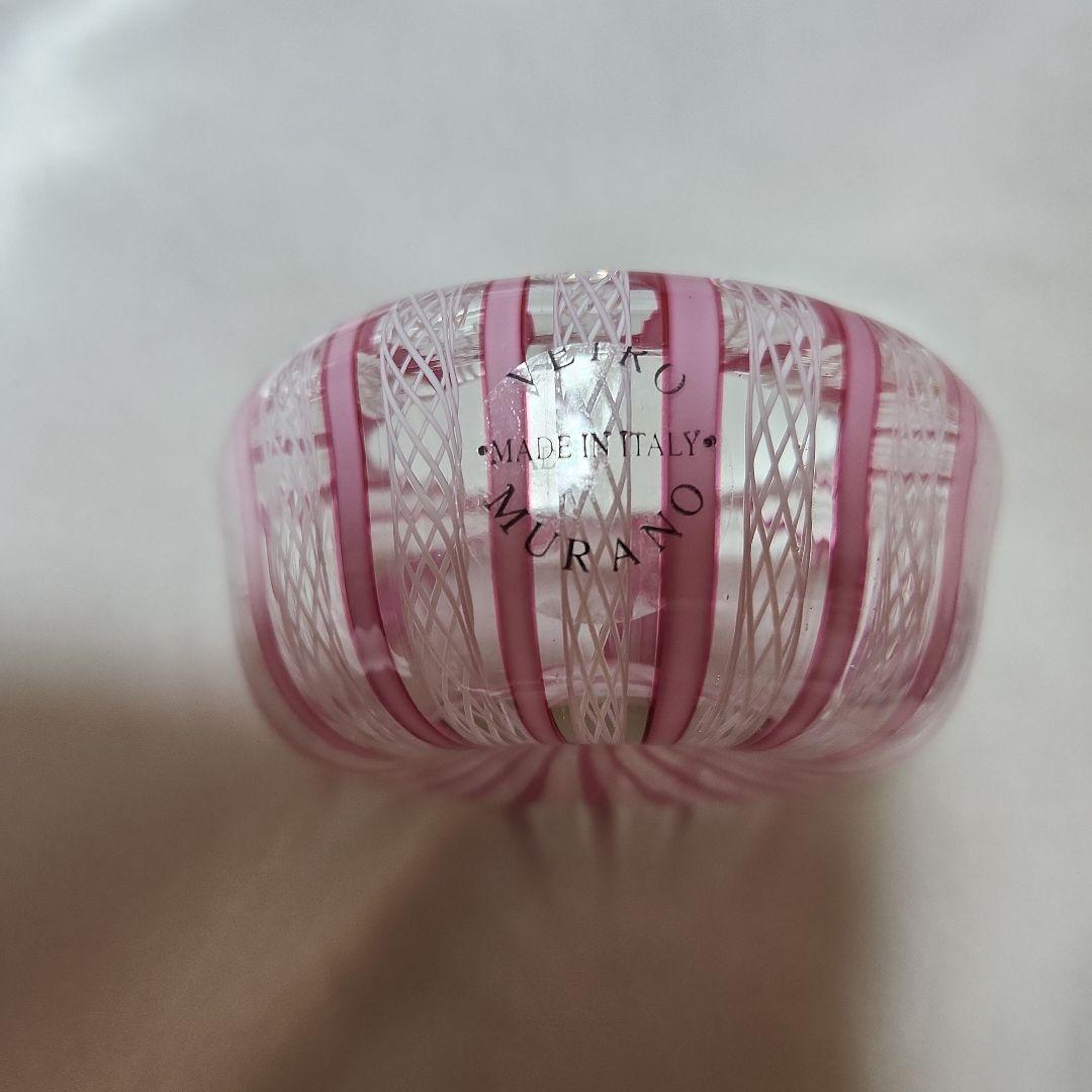 【専用】ベネチアンガラス レース柄 キャンディーポット ムラーノガラス