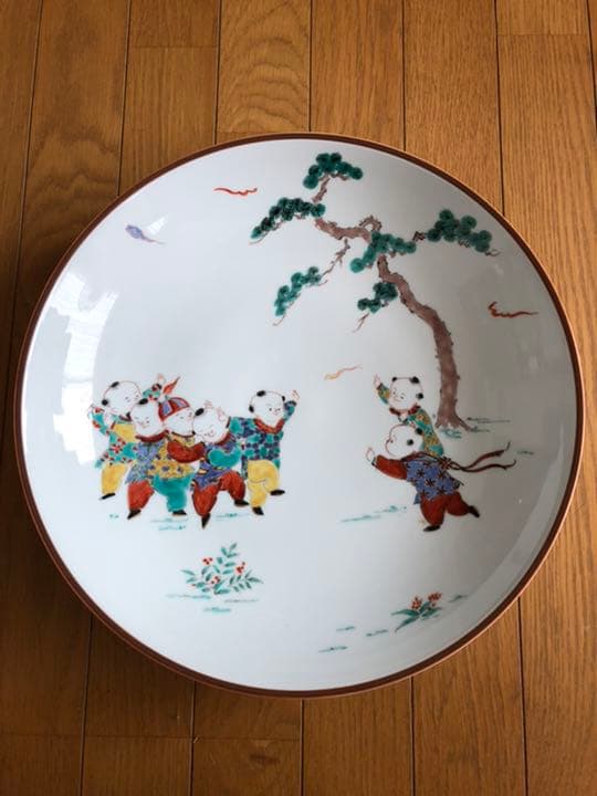 有田焼白磁　大皿　額皿　奥川俊右衛門