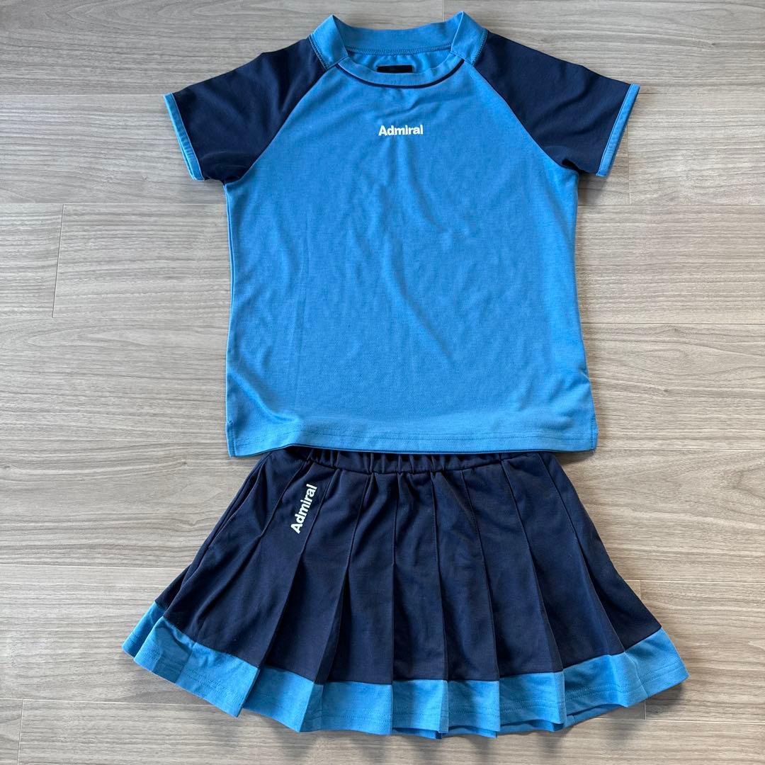 アドミラル レディーステニスウェア 青紺 ゲームシャツ＆スコート セット