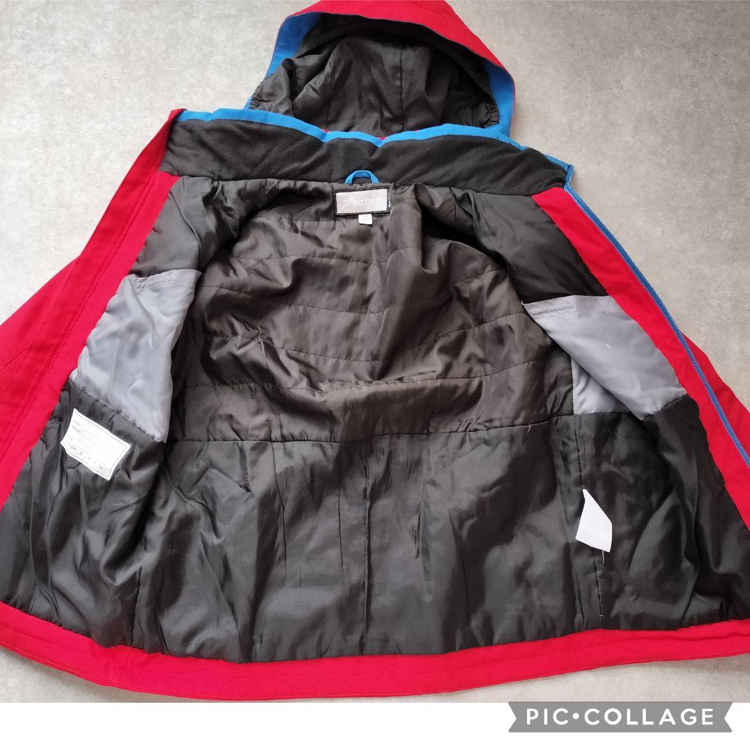 美品　PHENIX デモモデル スキーウェア上下 150 ジュニア 男の子 赤青