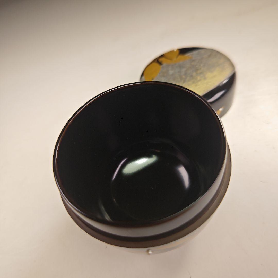 イ936 棗『本間舜華』『露　中棗　共箱』茶道具　漆塗　蒔絵