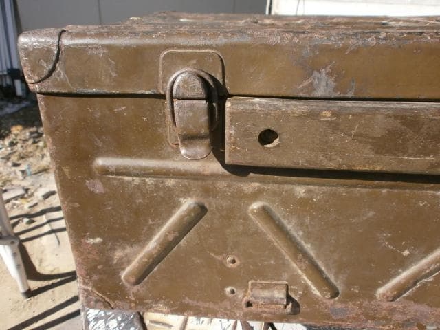 旧日本軍　将校　軍用トランク メタルケース 第5676部隊
