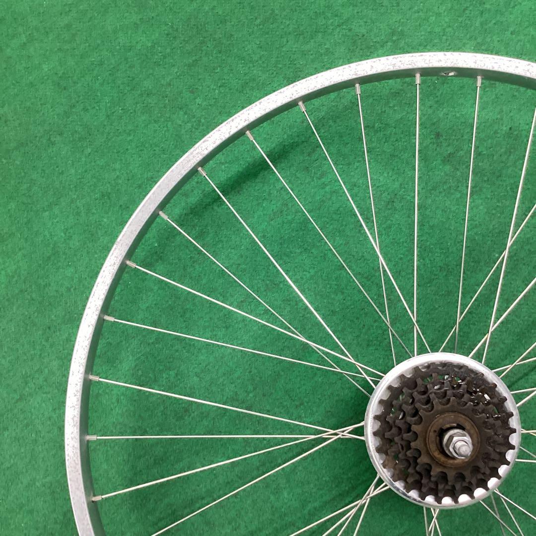 アルミリム 後輪 26x1-3/8 用 外装5段 ギアセット 26インチ　自転車