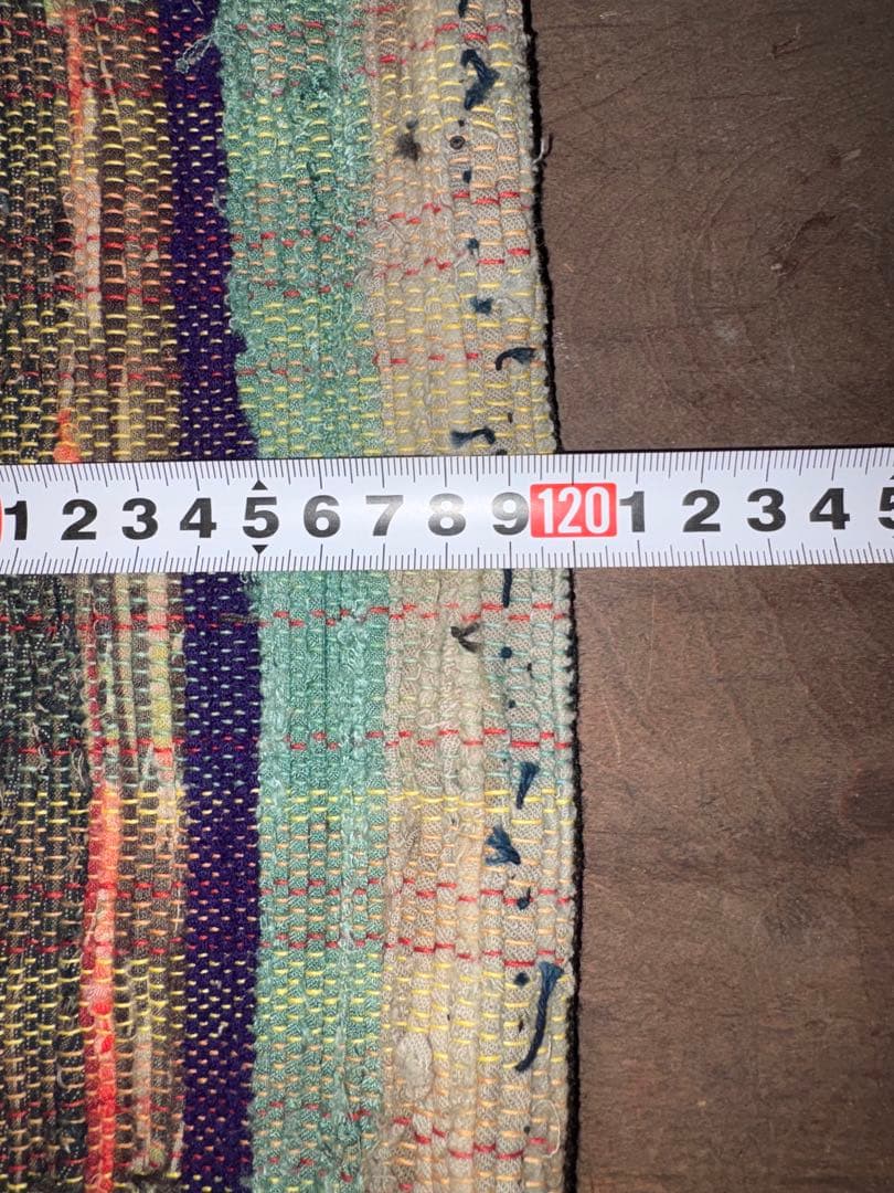 古布　裂織　35×120cm ボロ　アンティーク　ヴィンテージ　裂き織り