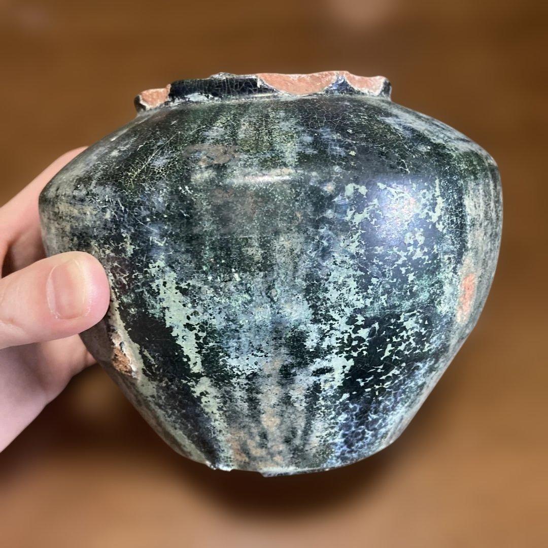 緑釉壺　中国発掘品