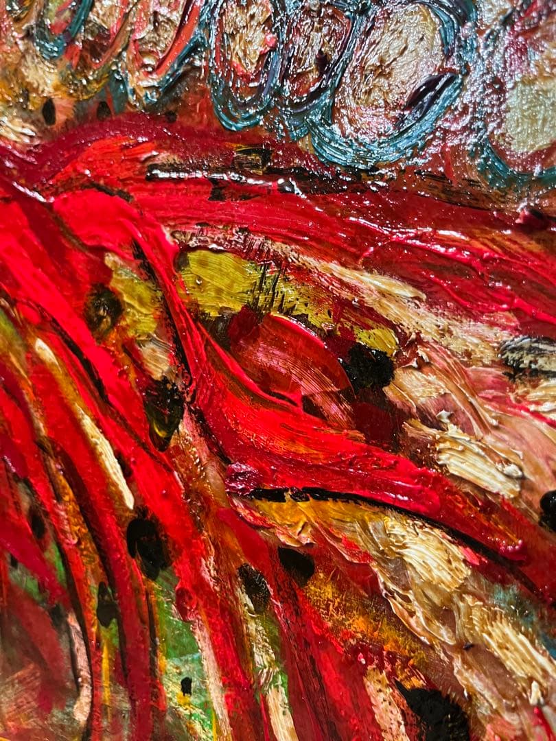 特大 油絵 絵画 インテリア アンティーク 抽象画 額縁