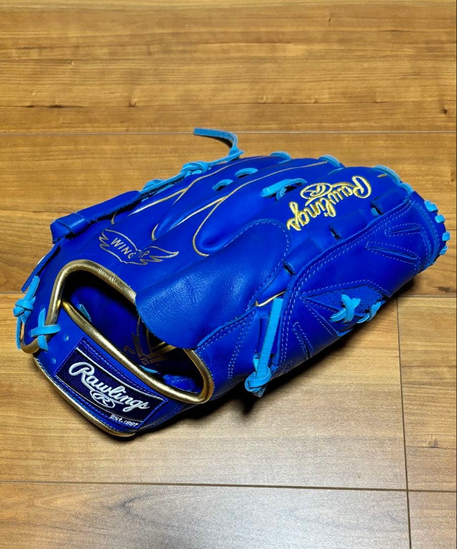 Rawlings 軟式グローブ 投手用 右投げ 大人用 青
