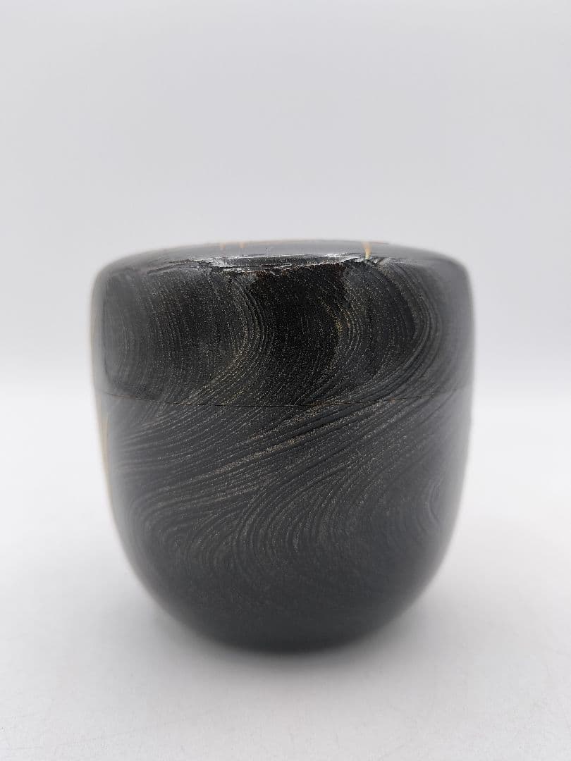 c857 大棗　八ツ橋蒔絵 堀之内宗完書付 加州 大井好雲斎造 木箱 茶道　古物