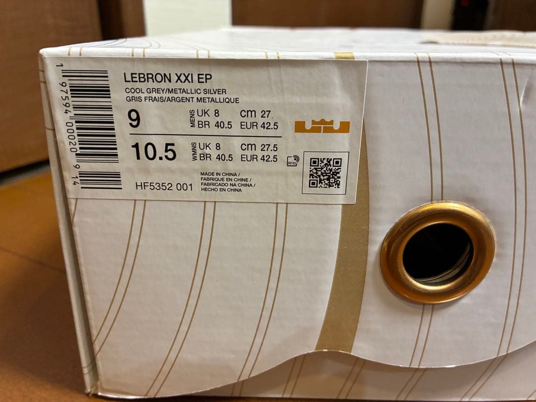 NIKE LEBRON XXI EP27cmナイキレブロン21EPクールグレー