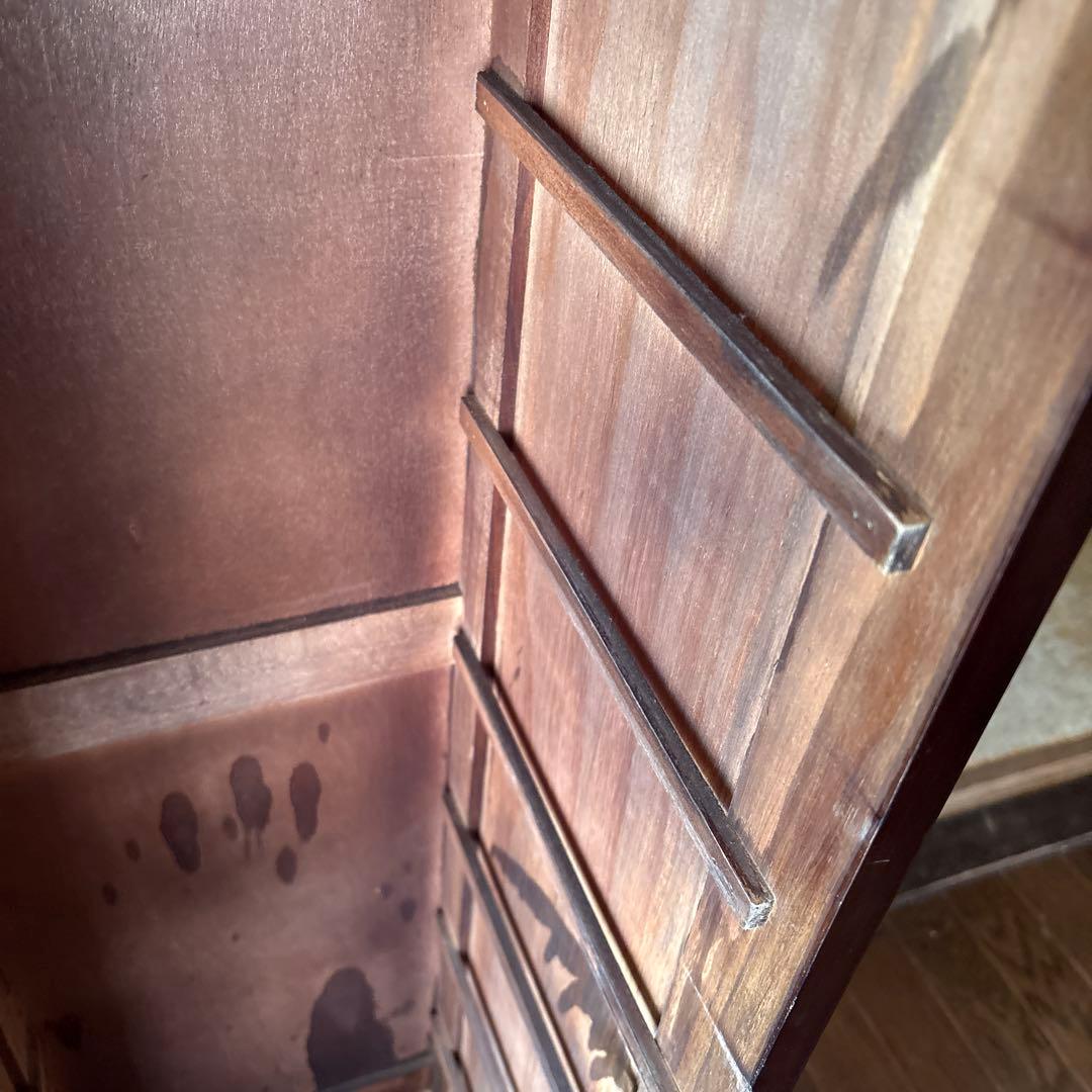 木製タンス 彫刻デザイン 7引き出し