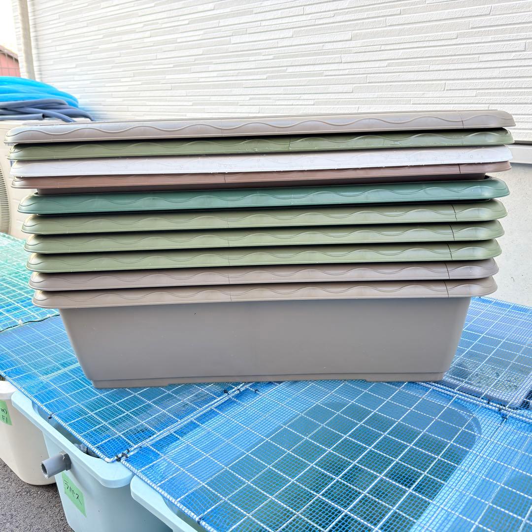 メダカ容器 プランター650 オーバーフロー 10個 Wパッキン 雨対策 高耐久