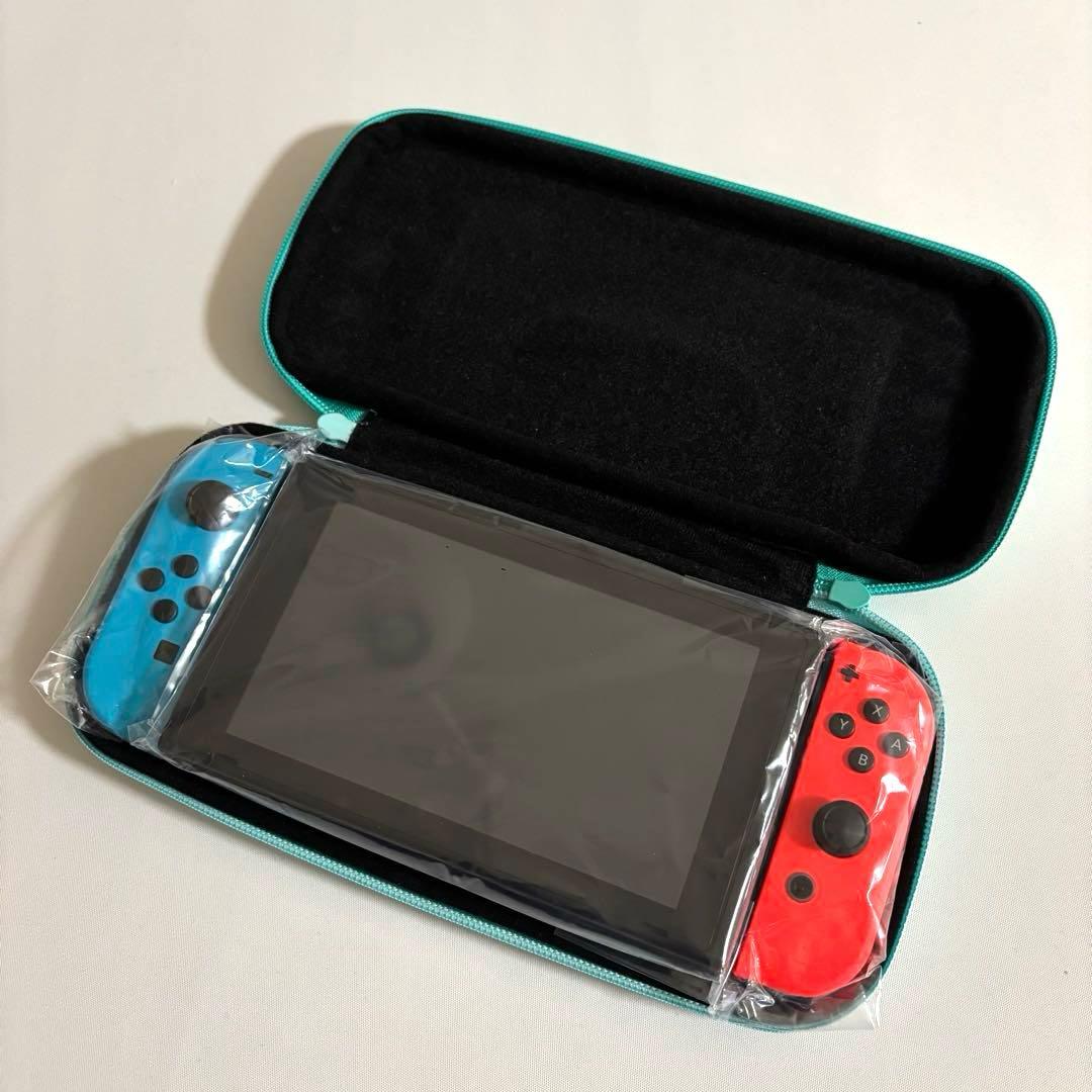 Nintendo Switch 本体ネオンブルー/ネオンレッド　ケース付き