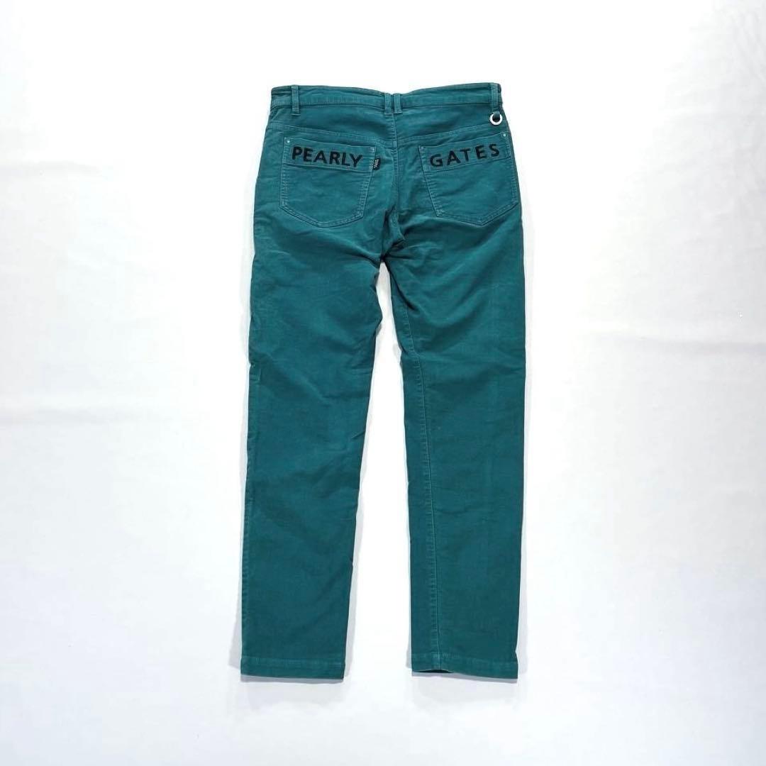 パーリーゲイツ　5/L 30周年記念 ロングパンツ　エメラルドグリーン系