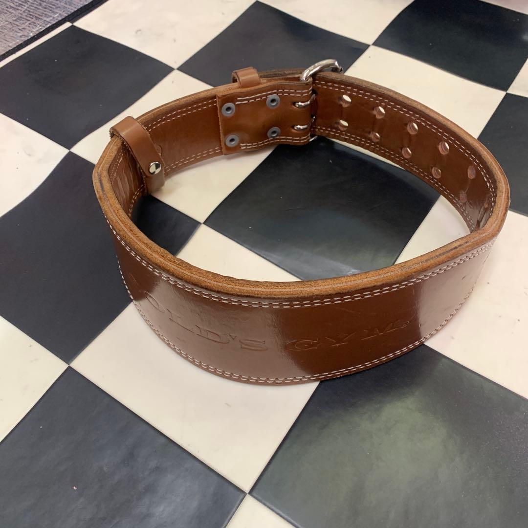 GOLD'S GYM 本革パワーベルト ゴールドジム！