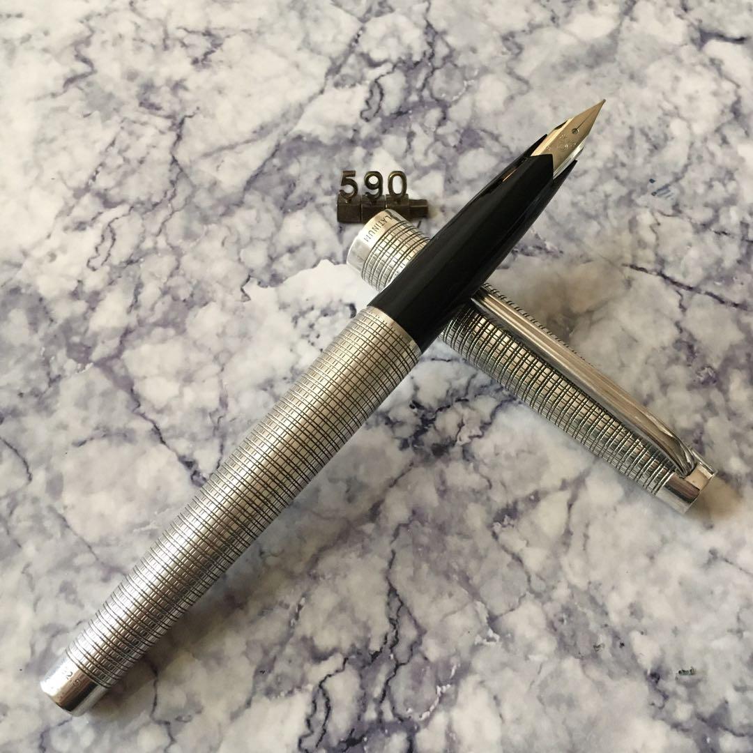 #590オーバーホール済 万年筆 PLATINUM プラチナ 18k WG