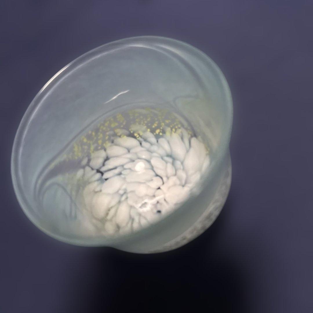 「ガラスのぐい呑み」宙吹ガラス作家　川原有造