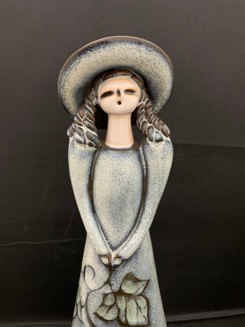 布引焼　女性　陶芸　置物　オブジェ