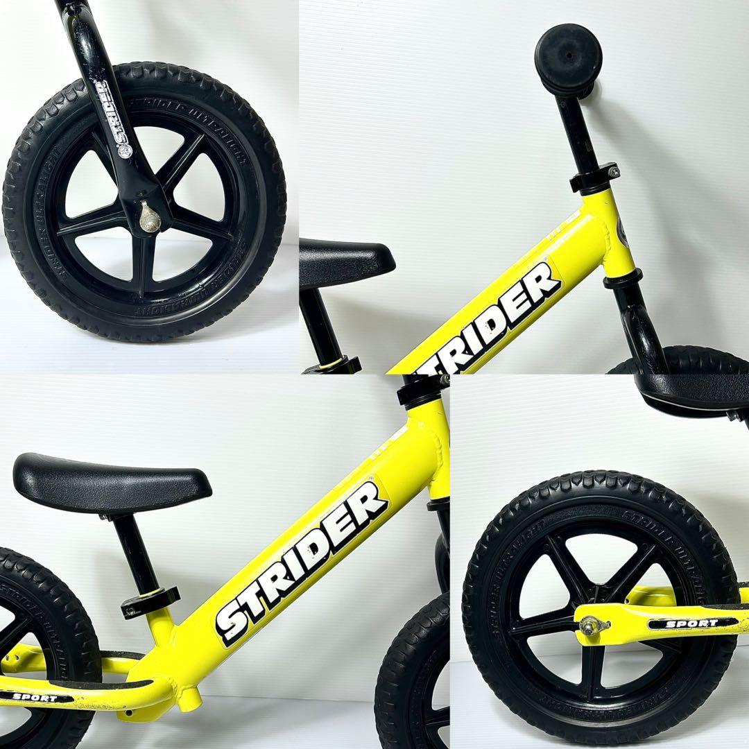 美品☆ストライダー スポーツ イエロー 黄色 キックバイク 補助なし