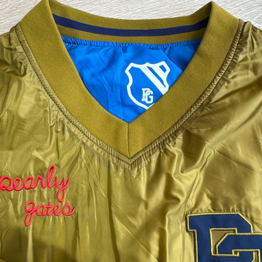 (美品) パーリーゲイツ 4wayリバーシブル 中綿ジャケット／袖取外可 秋冬物