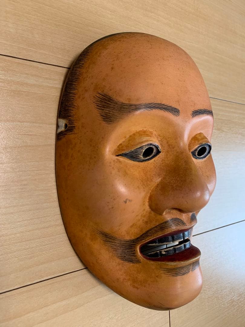 能面　木彫り　怪士