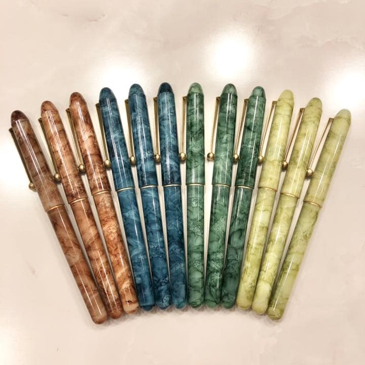 セラミックペン　マーブル　大理石柄　12本　Ceramic Pen Marble