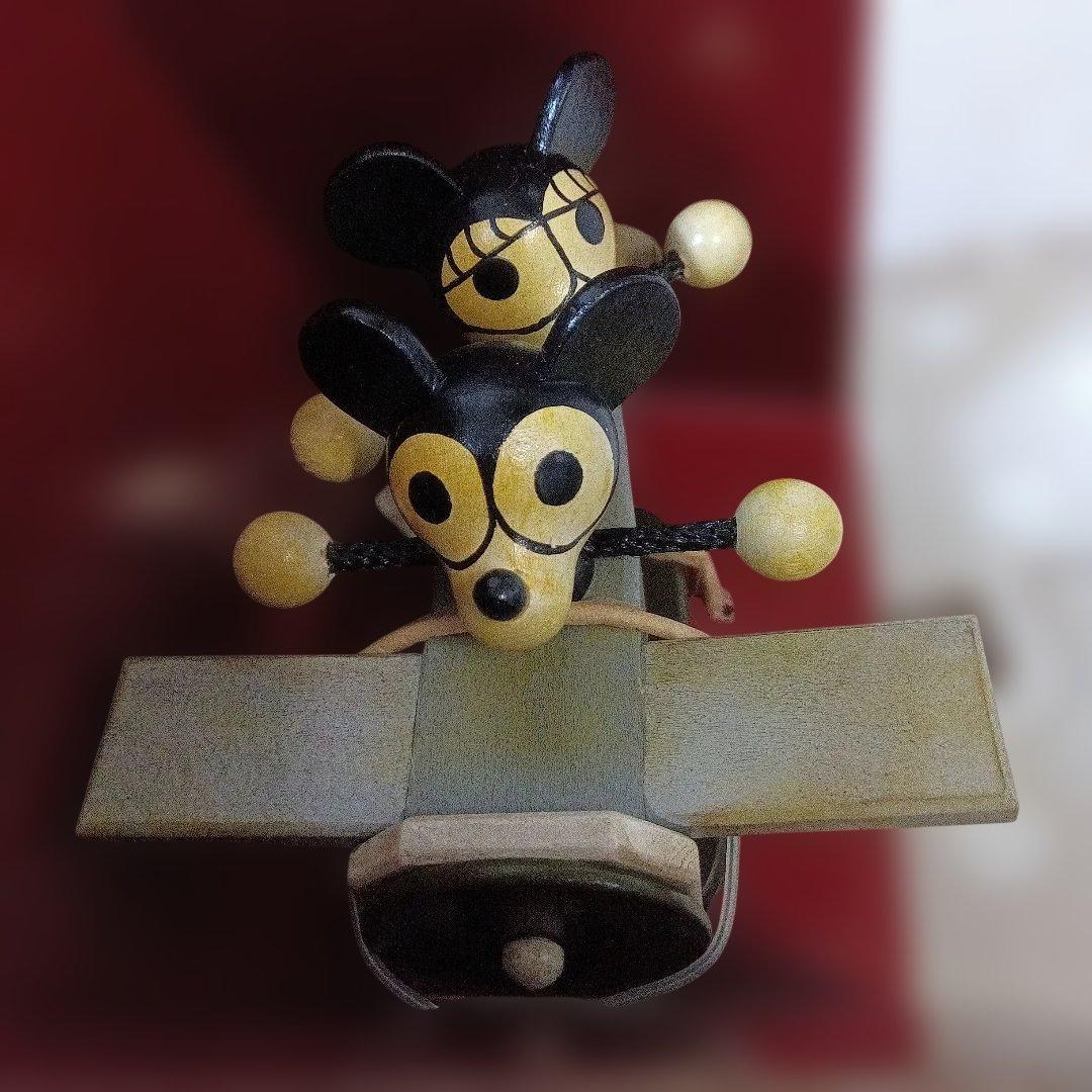 東京ディズニーシー　Vintage Mickey 木製レトロフィギュア
