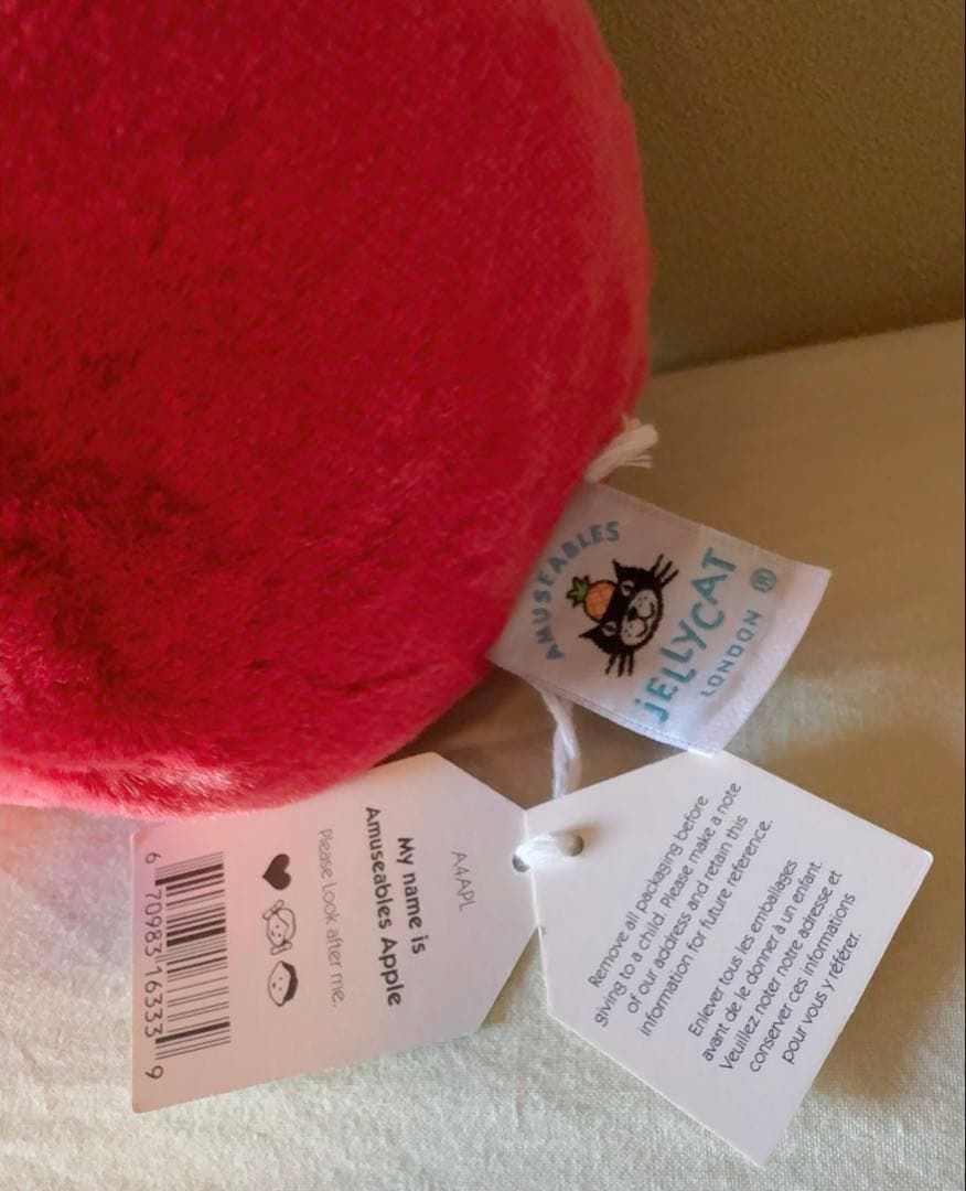 《タグ付き新品》ジェリーキャット アップル りんご 果物 ぬいぐるみ