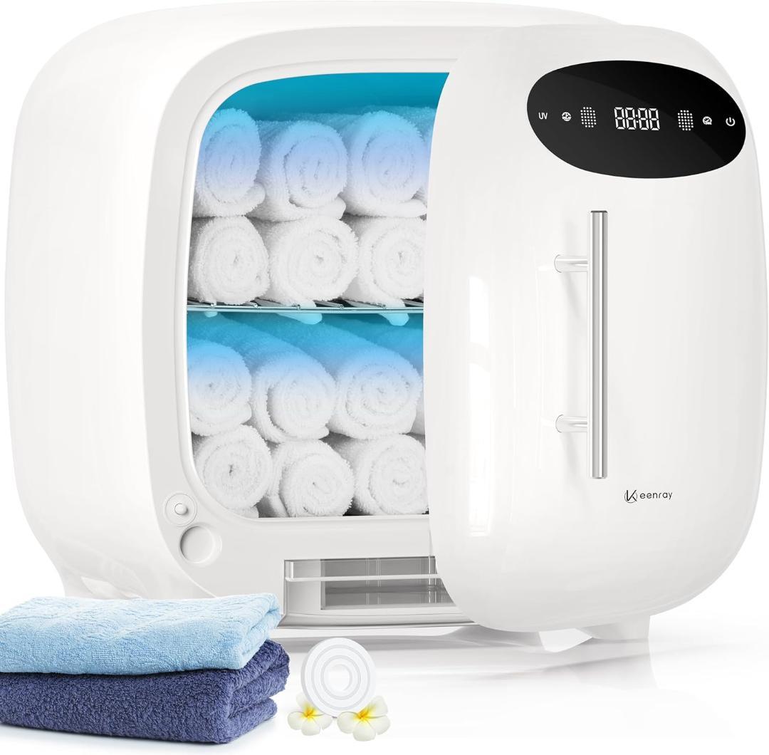 ホットタオルウォーマー　大容量13L　　タッチパネル式デジタルタイマー搭載