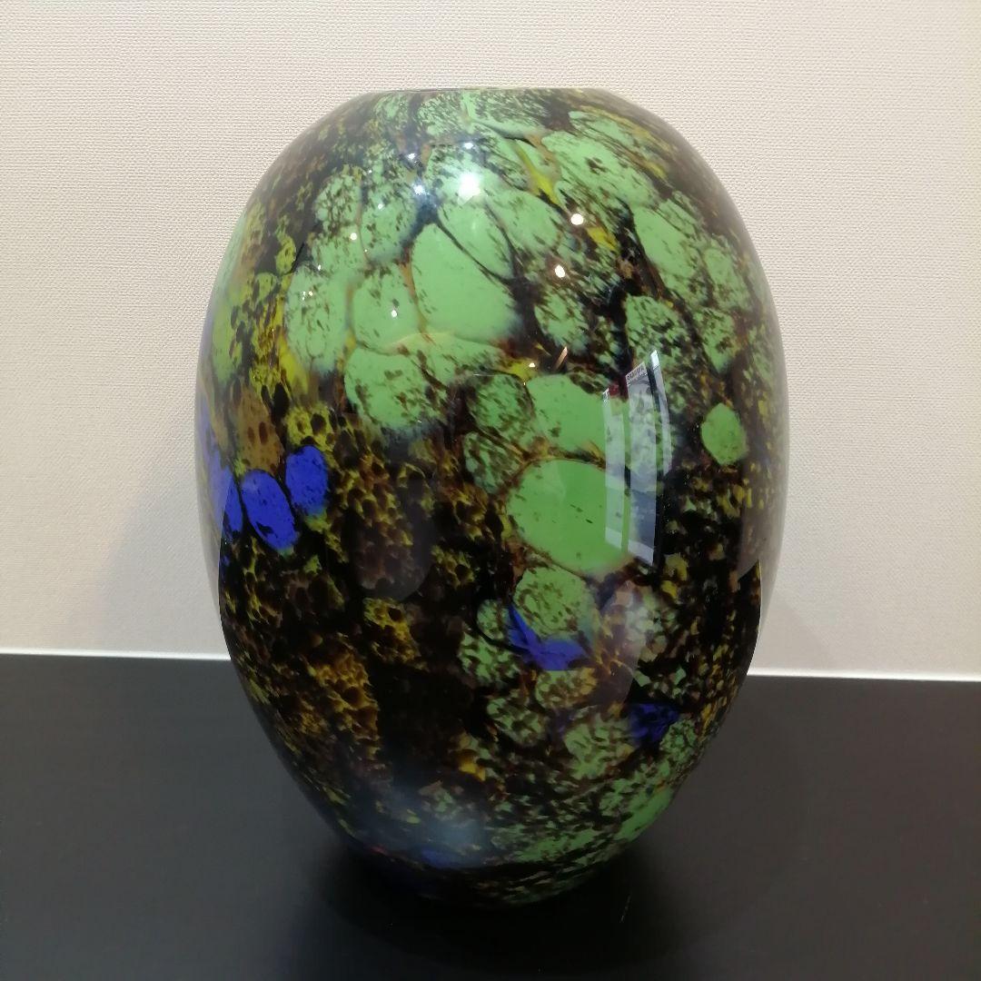 カメイガラス 花瓶 フラワーベース ガラス製 H27cm 新品未使用