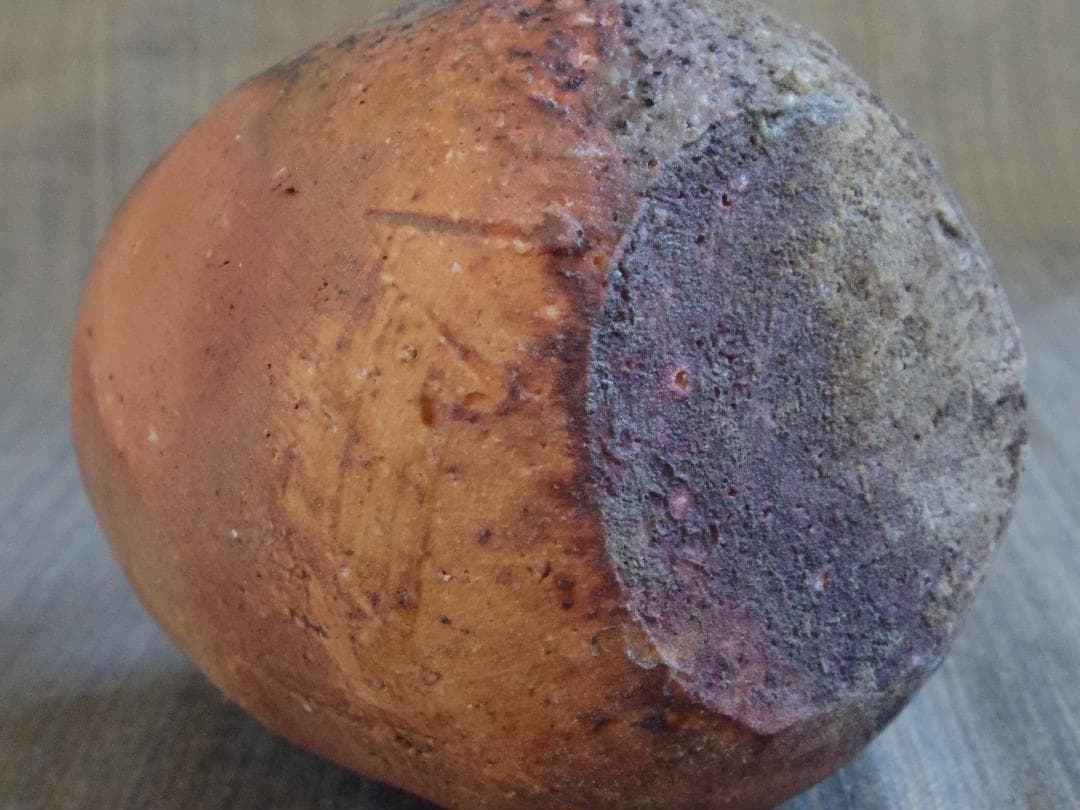 未使用★大森礼二★備前≪窯変≫徳利★胡麻・緋色