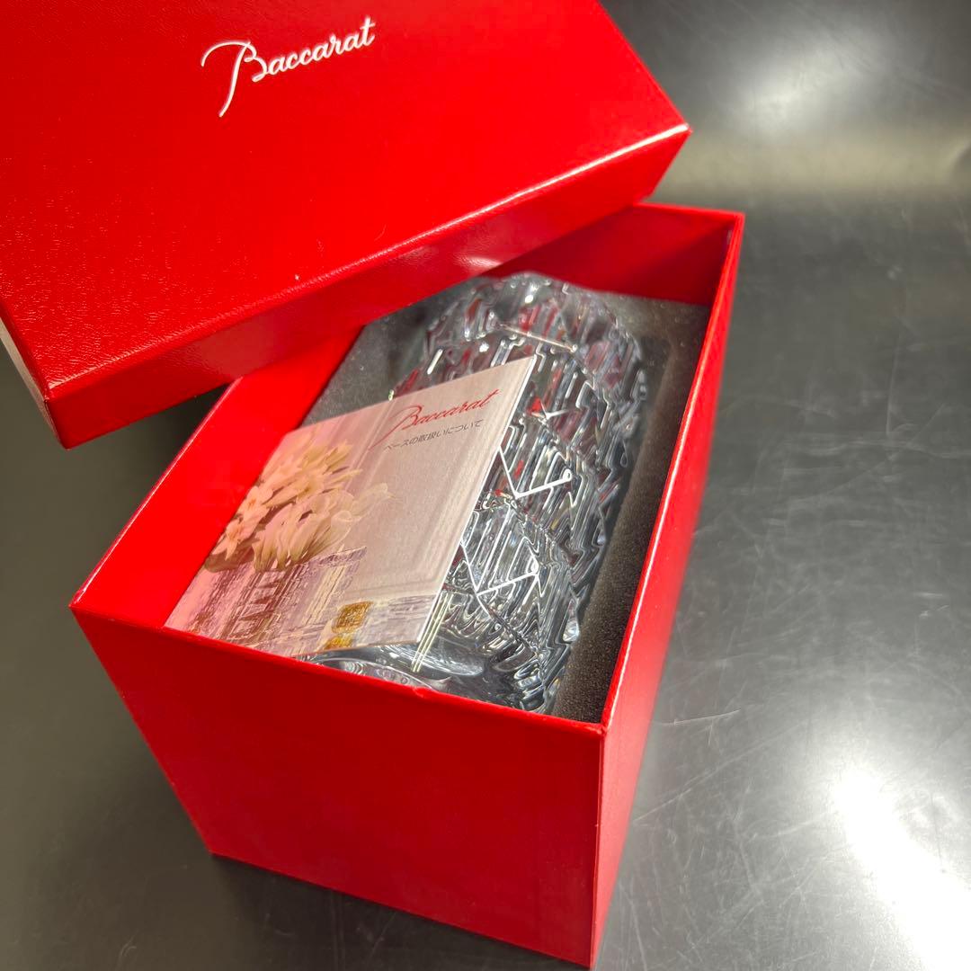 バカラ　ルクソール　フラワーベース　共箱　高15㎝　東Y7-1119☆1Fトヒト