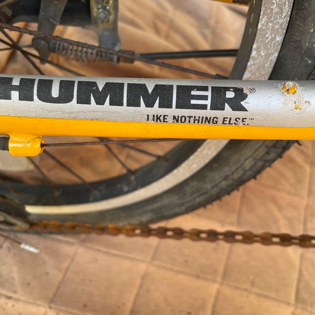 【ジャンク品】ハマー　折りたたみ自転車　イエロー　黄色