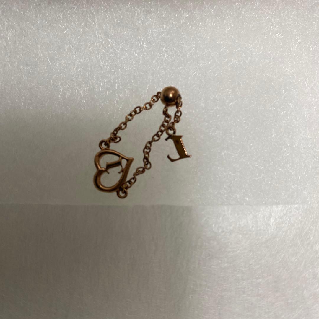 ライオンズ×TENSHODO ハートとLのチャーム付きチェーン指輪