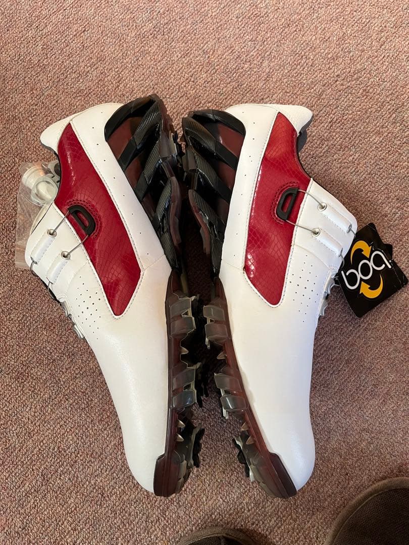 Mizuno ゴルフシューズ BOAフィットシステム ホワイト/レッド