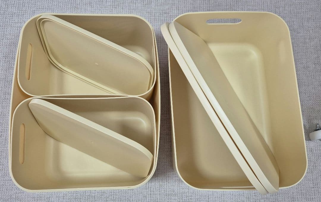 【引き取り限定】キャスター付き収納 移動式トロリーワゴン 2種 セット