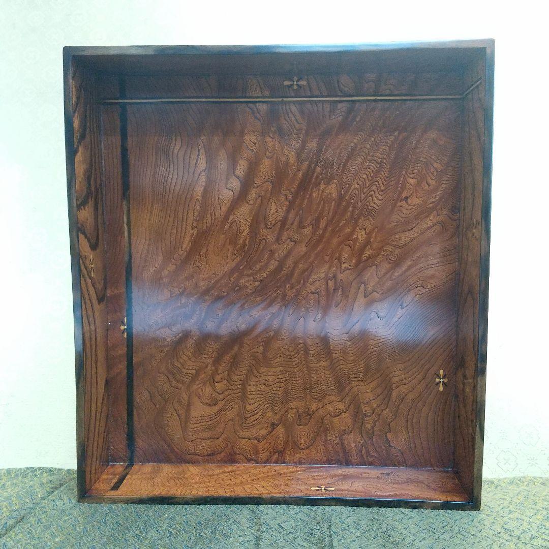 【お値下げしました！】欅造　木象嵌　色紙箱　常信