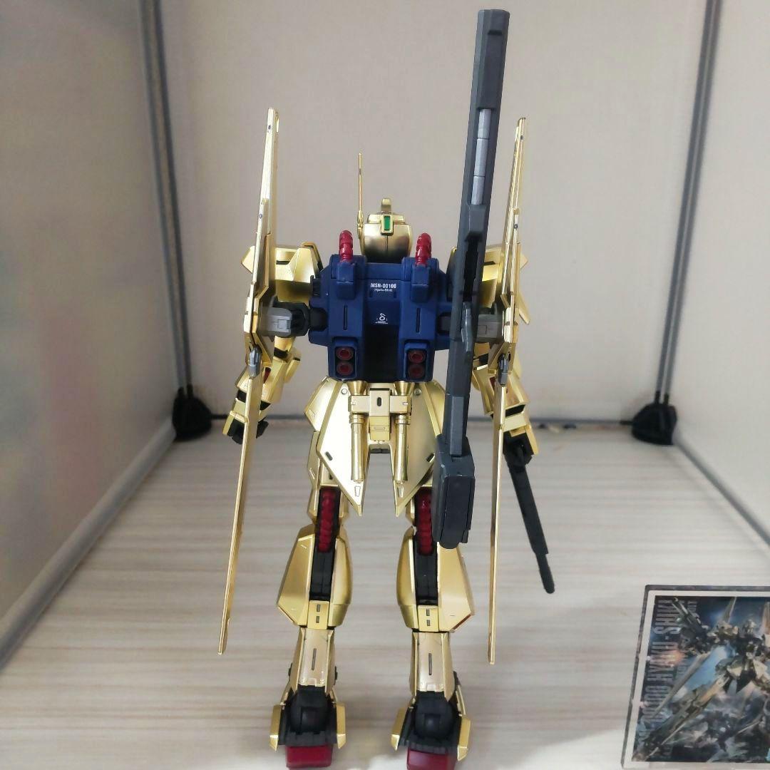ガンプラMG1/100百式（ゴールドコーティング仕様）素組み完成品ケース付き