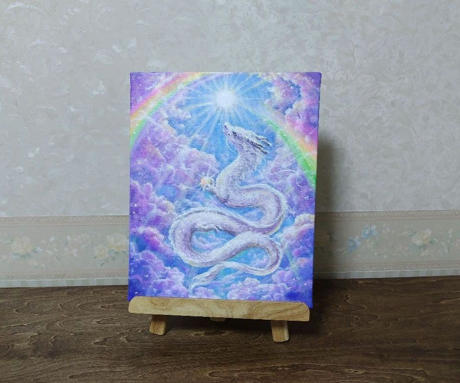 n*y様 【昇り龍】アクリル画 F3 風景画 開運絵画