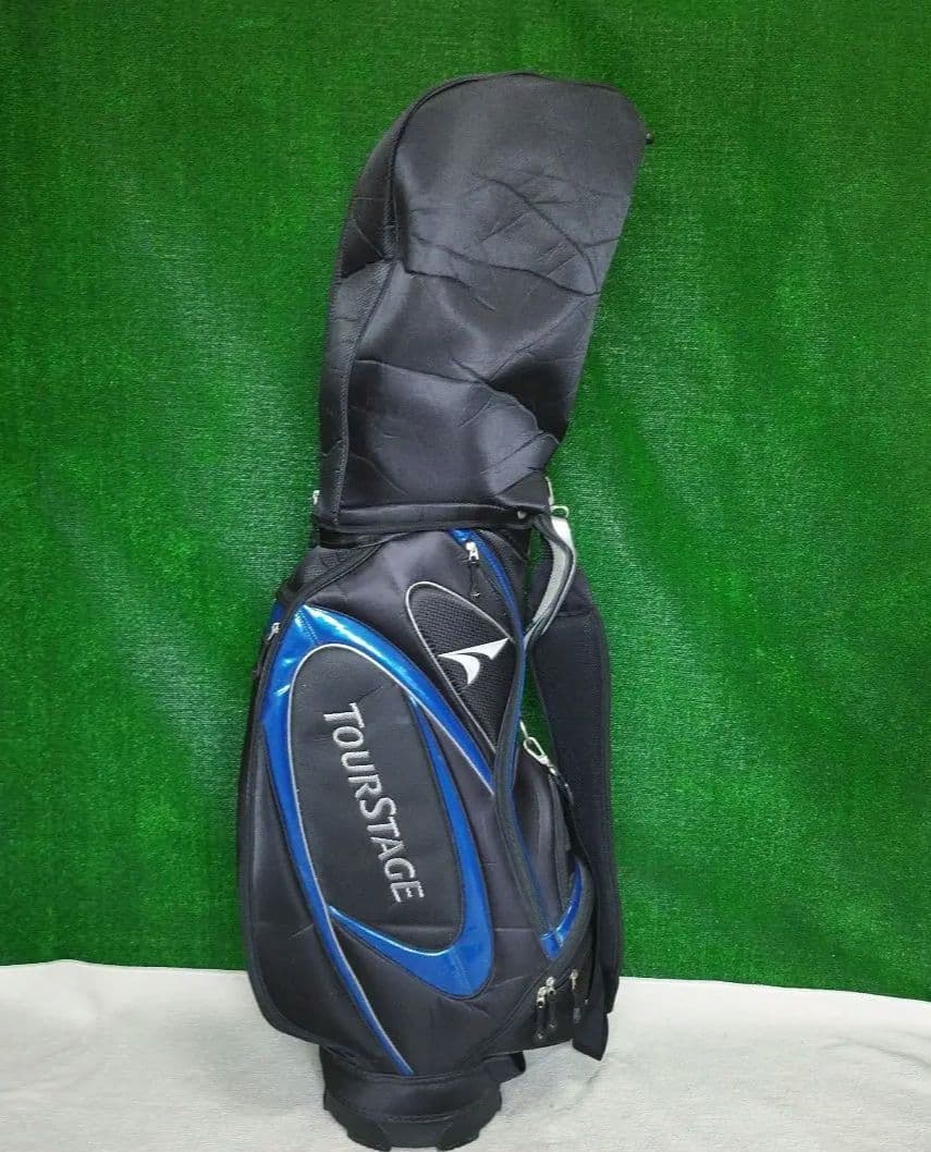 TOURSTAGE キャディバッグ ブラック/ブルー