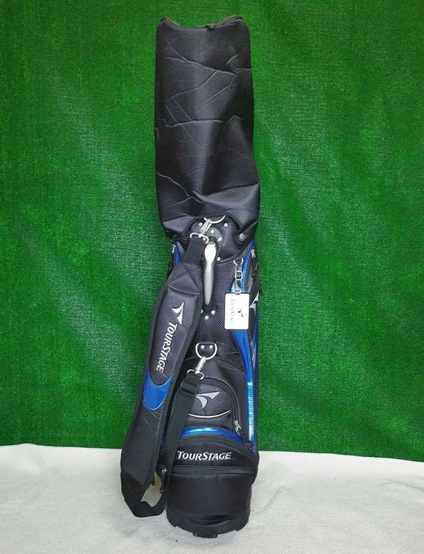 TOURSTAGE キャディバッグ ブラック/ブルー