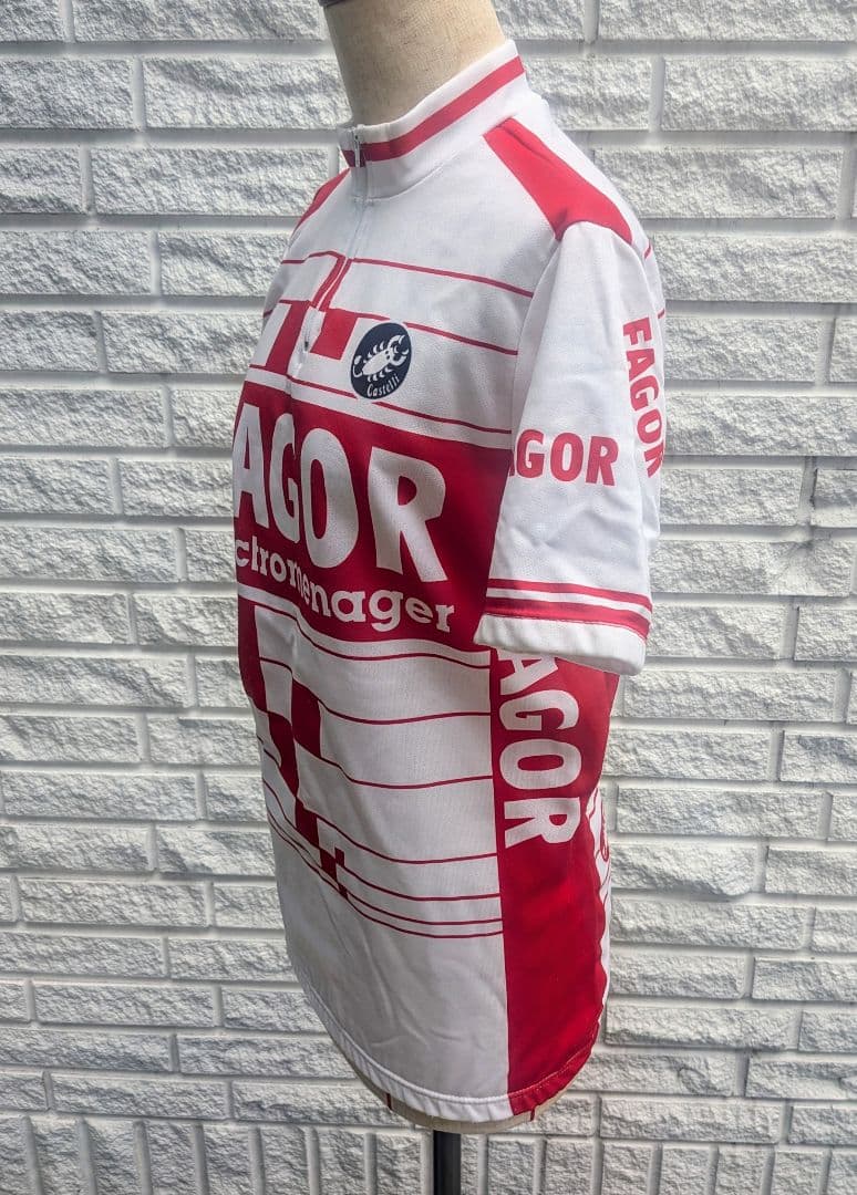 希少イタリア製 Castelli 男性用レトロ サイクルジャージ デッドストック